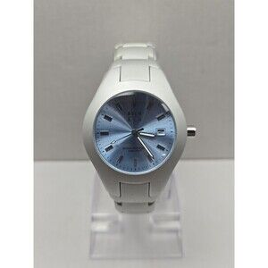 Osco ALU Quartz Watch Womens Blue Dial Date 50M165FT Water Resistant New Battery